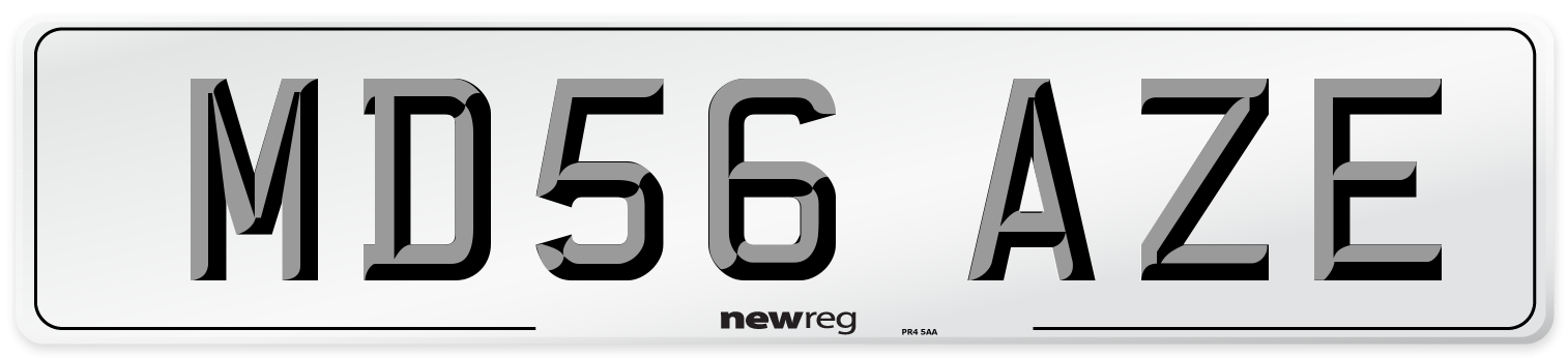 MD56 AZE Number Plate from New Reg